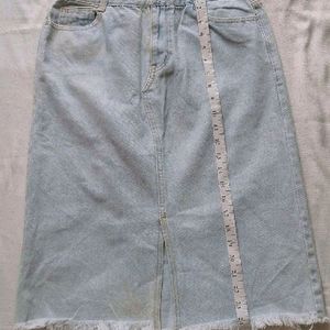 Denim Knee Length Shirt