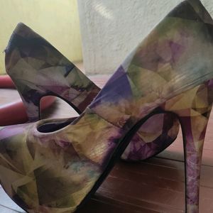 Nell Purple High Pump Heels 38 Euro, 5 Indian Size