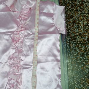 Baby Pink Satin Shirt