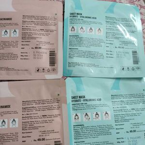 Zudio Niacinamide And Hyaluronic Acid Sheet Masks