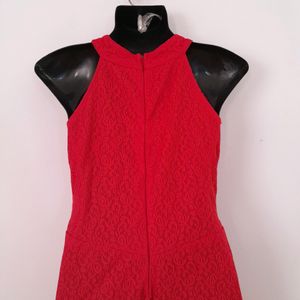 Red Color Party Dress (Women's)