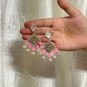 Pink Kundan earring ❤️