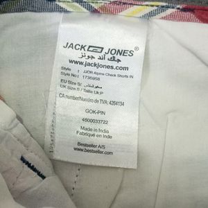 Jack And Jones Alpine Red Checkered Shorts