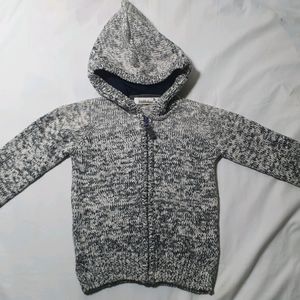 Imported Zipper Sweater For Kids With Hoody