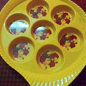 Plastic Tea Serving Tray Yellow Color