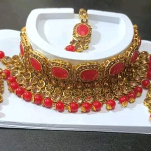 Ruby Heavy Bridal Choker Set