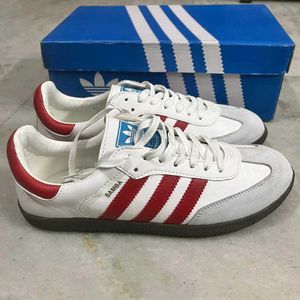 ADIDAS ORIGINALS SAMBA WHITE RED UK 8(42)