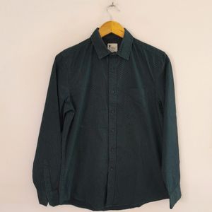 Teal Green Printed Shirt (Men's)