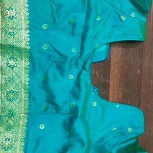 Banarsi Green Saree