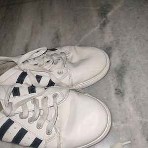 Black Stripes White Sneaker Shoes