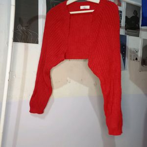 Knitted Red Bolero