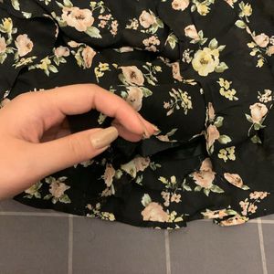 Floral Mini Skirt (halfpant Inside)