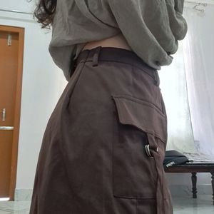 Littlebox Brown Y2k Skirt