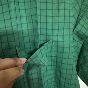 Green Checked Men's Shirt