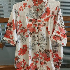 Floral White Shirt For Women