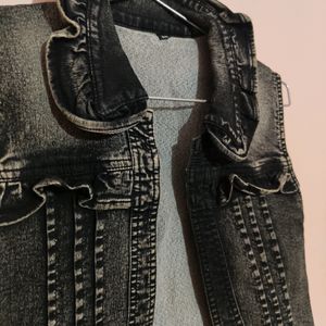 Charcoal Vintage Cropped Jacket