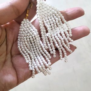 Pearls Tassel Earrings