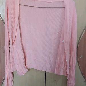 Cute Aesthetic Pink Top Size M