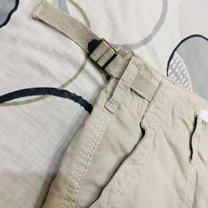 Stella Off White Adjustable Waist Cargo