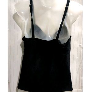 Black Fitted Top For Women's