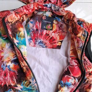 Floral Print Half Jacket