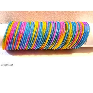 Multi Colour Bangles Of 2,4 Size