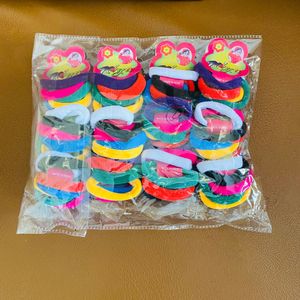 12 Bundles Of Colourful Rubber Bands