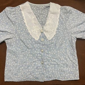 Vintage Sky Blue Top