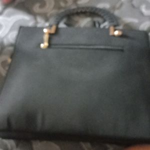 Black Colour Bag With Stylish Handles