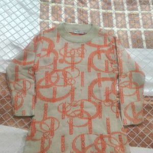 Kids Girls Long Wool Top