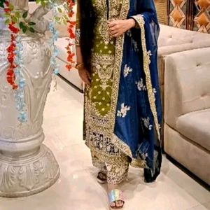 NEW HEAVY FAUX GEORGETTE PAKISTANI SUIT XXL Size