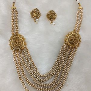 5 Layered South Gold Polish Necklace Set