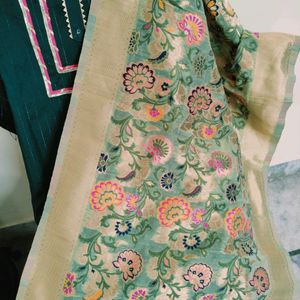 Dress Material With Banarasi Dupptta