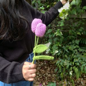 Crochet Tulips(2 Units)- Tulip Pink