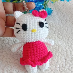 Amigurumi Hello Kitty Keychain /charm