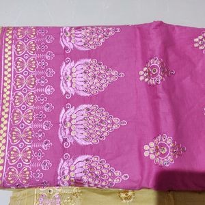 Lovely Pink Unstitched Salwar Suit With Dupatta!