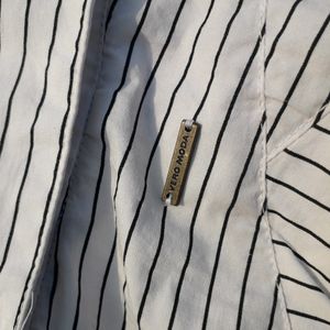 VERO MODA Striped Casual White Shirt