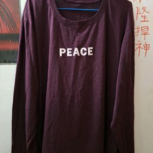 Peace Printed Casual T-shirt [Xl] Size