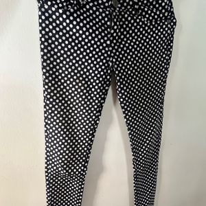 Skinny Fit Polka Dot Jeans