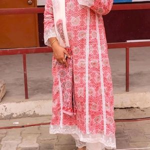 Beautiful Lace Kurta,plazoo& Duppata