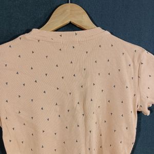 Light Orange Printed Top ( Women's)