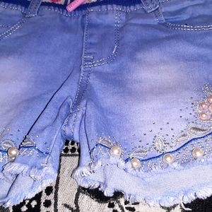 Denim Shorts For Kid Girls