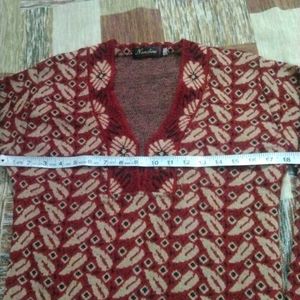 Woolen Mehroon Kurti