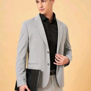 Byford By Pantaloons Grey Slim Fit Blazers