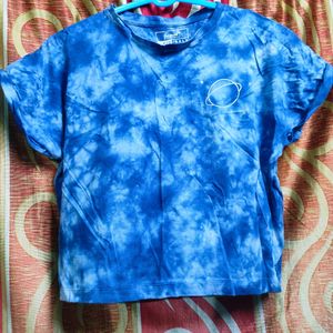 Women Tie Dye Crop Tshirt