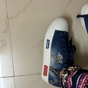 New denim Platform Shoes