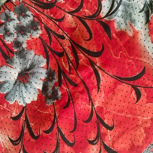 Red Printed Soft Silk Saree
