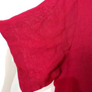 Red Khadi Top