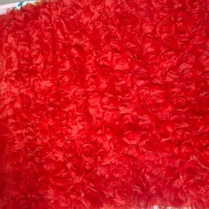 RED FLOWER INBUILT LEHANGA