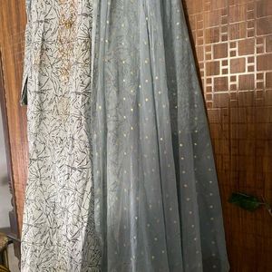 Grey Kurta With Dupatta